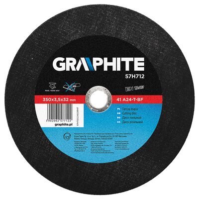 GRAPHITE Tarcza tnąca do metalu 350 x 3,5 x 32,0 mm, 41 A24-T-BF