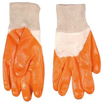 Rękawice robocze, dzianina bawełniana powlekana kauczukiem nitrylowym, 10,5