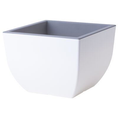 Donica MUNA kwadratowa 30 cm dwa kolory biały + beton