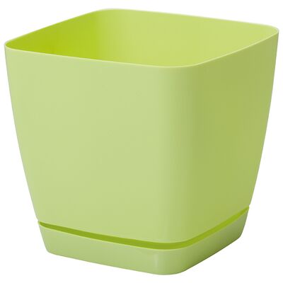 Doniczka TOSCANA 17 cm kwadratowa pastelowa limonka
