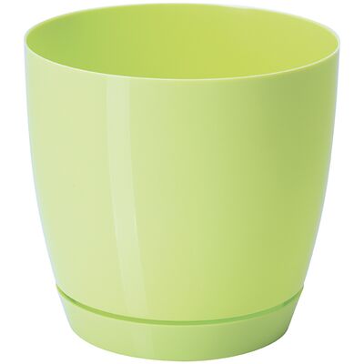 Doniczka TOSCANA 11 cm okrągła pastelowa limonka