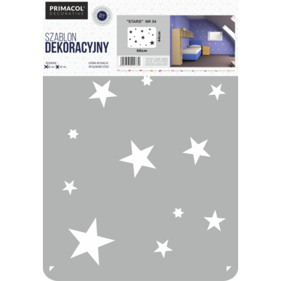 Primacol Szablon dekoracyjny XXL nr 54 Stars Decorative