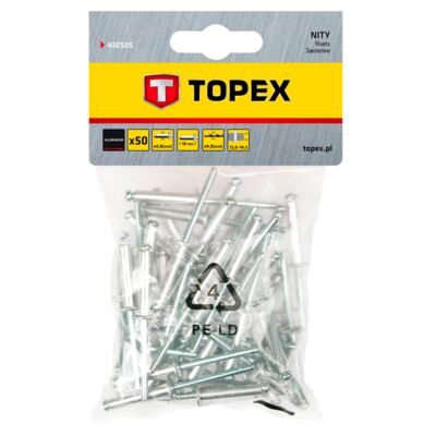 Nit aluminiowy 4,8 x 18 mm 50 sztuk TOPEX