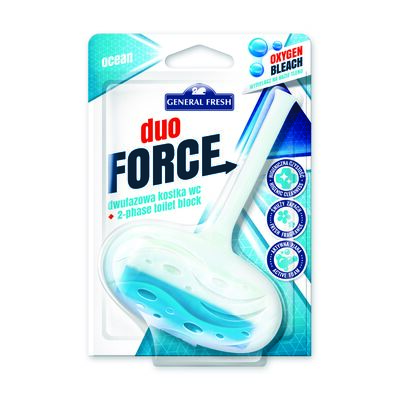 Kostka WC dwufazowa blistra, Duo Force, 40 g, morze, General Fresh