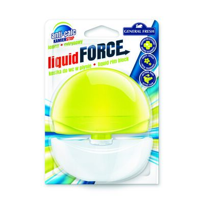 Kostka do wc w płynie, Liquid Force, 55 ml, cytryna, General Fresh