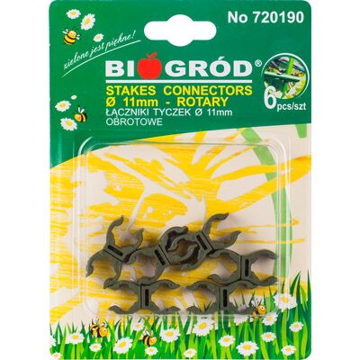Łączniki tyczek fi 11, 90 stopni-obrotowy 6 sztuk