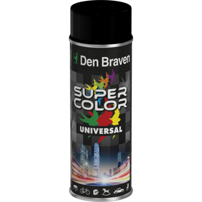 DEN DRAVEN Lakier w aerozolu uniwersalny 400 ml czarny mat