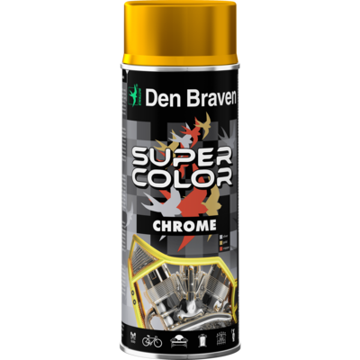 DEN DRAVEN Lakier w aerozolu chrom 400 ml chrom złoty