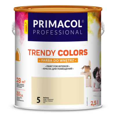 Primacol Farba Trendy Colors beżowa (5) 2,5 l PROFESSIONAL