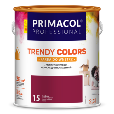 Primacol Farba Trendy Colors bordowa (15) 2,5 l PROFESSIONAL