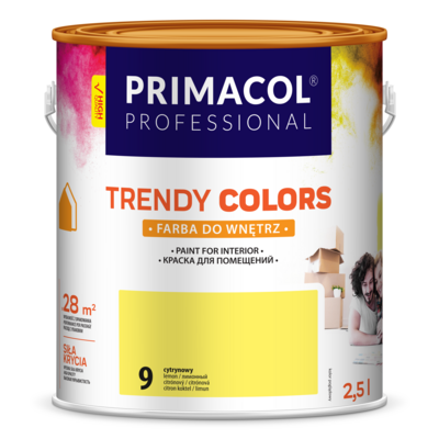 Primacol Farba Trendy Colors cytrynowa (9) 2,5 l PROFESSIONAL
