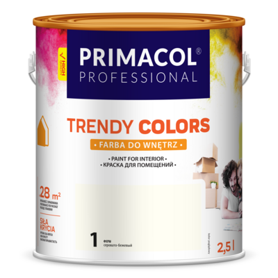 Primacol Farba Trendy Colors ecru (1) 2,5 l PROFESSIONAL