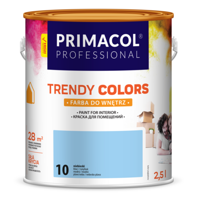 Primacol Farba Trendy Colors niebieska (10) 2,5 l PROFESSIONAL