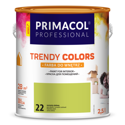 Primacol Farba Trendy Colors soczysty zielony (22) 2,5 l PROFESSIONAL