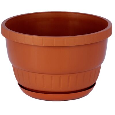 Doniczka z podstawką 17 cm EUROPA terrakota