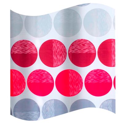 Zasłonka prysznicowa 180 x 180 cm poliester różnokolorowe koła AWD Interior