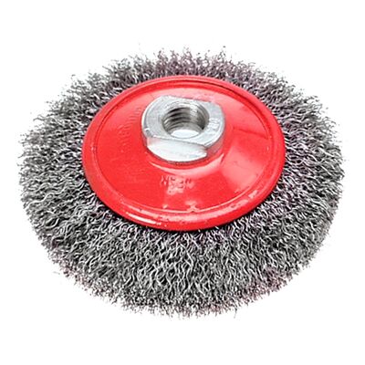 VERTO Szczotka druciana tarczowa odgięta 100 mm x M14