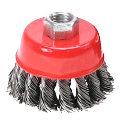 VERTO Szczotka druciana doczołowa wzmacniana 100 mm x M14