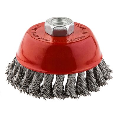 GRAPHITE Szczotka druciana doczołowa 100 mm x M14, INOX