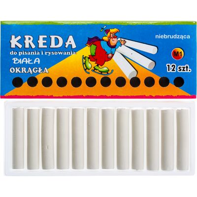 Kreda biała typ M okrągła opakowanie - 12 sztuk Condor