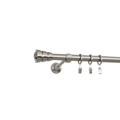 Karnisz Fedora I 160 cm efekt stali nierdzewnej 19 mm Bojanek