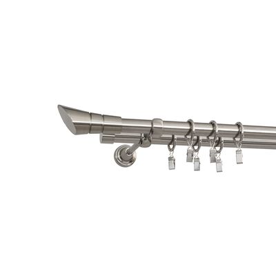 Karnisz Saloma II 160 cm efekt stali nierdzewnej 19 mm Bojanek