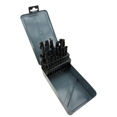 Condor Wiertło do metalu HSS rozmiary 1 - 13 mm metalowy box, zestaw: 25 sztuk