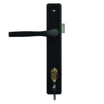 Klamka z szyldem ocynk czarny Polbram