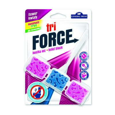 Kostka WC, Tri Force, 45 g, kwiat, General Fresh