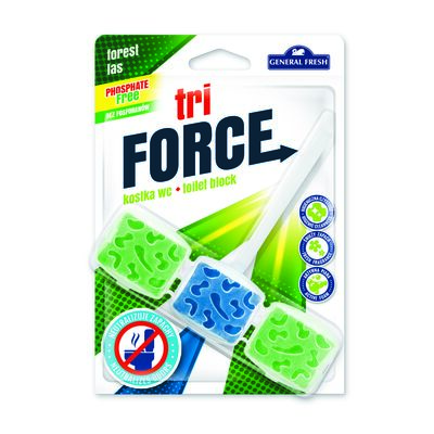 Kostka WC, Tri Force, 45 g, las, General Fresh