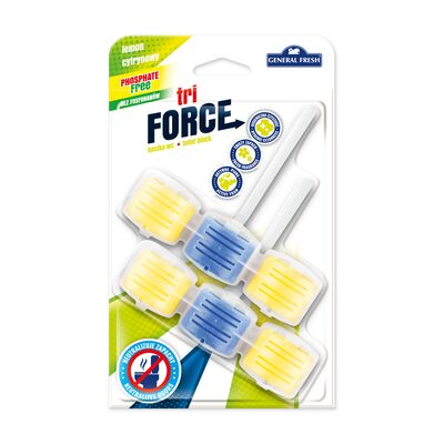 Kostka WC, Tri Force, 2 x 45 g, cytryna, General Fresh