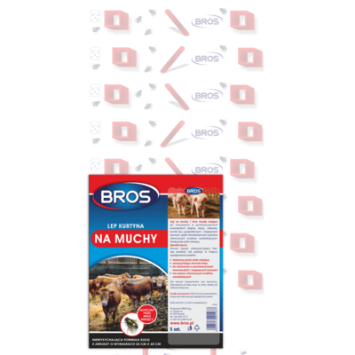 BROS Lep płaski ‘KURTYNA’ 5-pak 32 x 60 cm