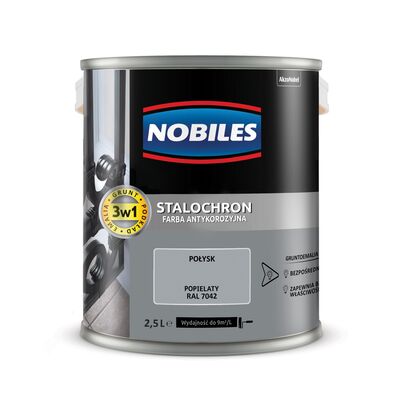 Nobiles Farba Stalochron Popielaty RAL 7042 2,5 l
