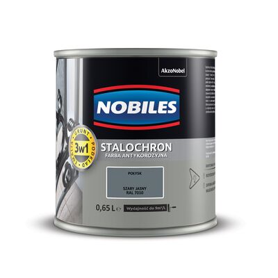 Nobiles Farba Stalochron Szary Jasny RAL 7010 0,65 l