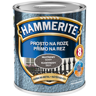 Hammerite Farba Prosto Na Rdzę Szary Młotkowy 2,5 l