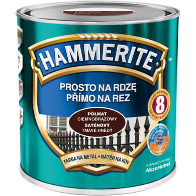 Hammerite Farba Prosto Na Rdzę Ciemnobrązowy Półmat 2,5 l