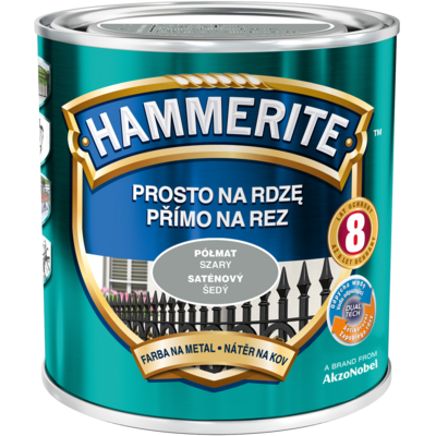 Hammerite Farba Prosto Na Rdzę Szary Półmat 2,5 l