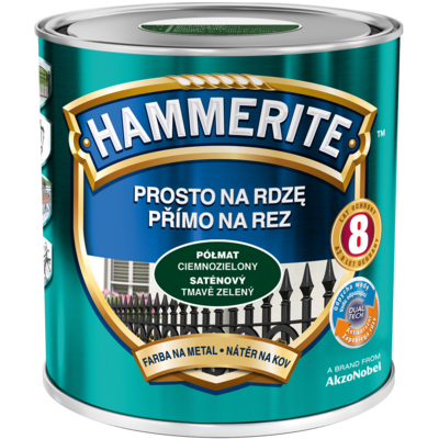 Hammerite Farba Prosto Na Rdzę Ciemnozielony Półmat 2,5 l