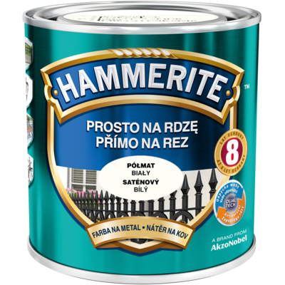 Hammerite Farba Prosto Na Rdzę Biały Półmat 2,5 l