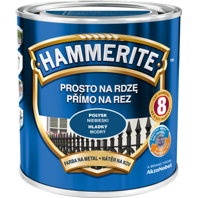 Hammerite Farba Prosto Na Rdzę Niebieski Połysk 2,5 l