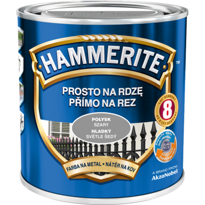 Hammerite Farba Prosto Na Rdzę Szary Połysk 2,5 l