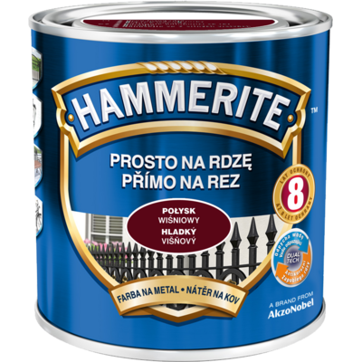 Hammerite Farba Prosto Na Rdzę Wiśniowy Połysk 2,5 l