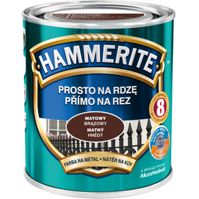 Hammerite Farba Prosto Na Rdzę Brązowy Matowy 2,5 l