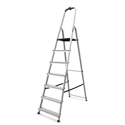 DRABEST Drabina aluminiowa domowa profesjonalna 7 stopniowa 150 kg