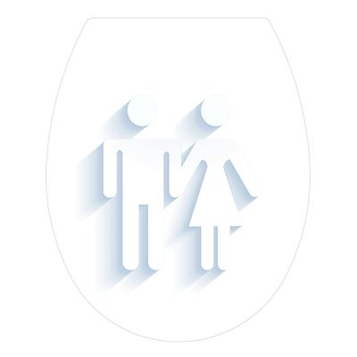 Deska WC IRIS FOTO COUPLE biała