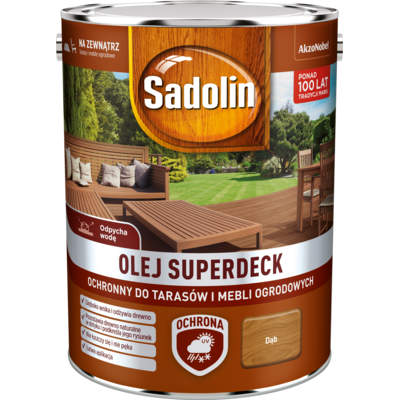 Sadolin Olej do tarasów i mebli ogrodowych Superdeck Dąb 5 l