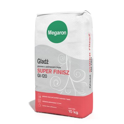 Gładź gipsowa z polimerami biała SUPER-FINISZ 10 kg