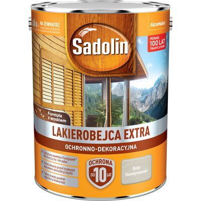 Sadolin Lakierobejca Ochronno-Dekoracyjna Extra Biały Skandynawski 5 l