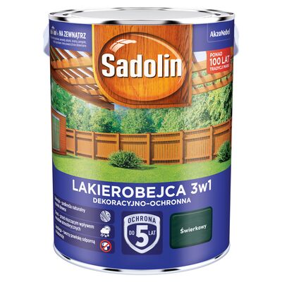 Sadolin Lakierobejca Dekoracyjno-Ochronna 3w1 Świerkowy 5 l