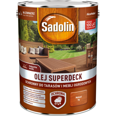 Sadolin Olej do tarasów i mebli ogrodowych Superdeck Mahoń 5 l